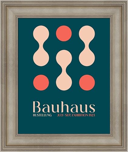 Miniatura 27 de Amanti Art Framed Wall Art Print 21x17 Bauhaus Blue Clubs by Emel Tunaboylu, Abstract Wall Art, Mid Century Modern Decor, Small Poster Painting