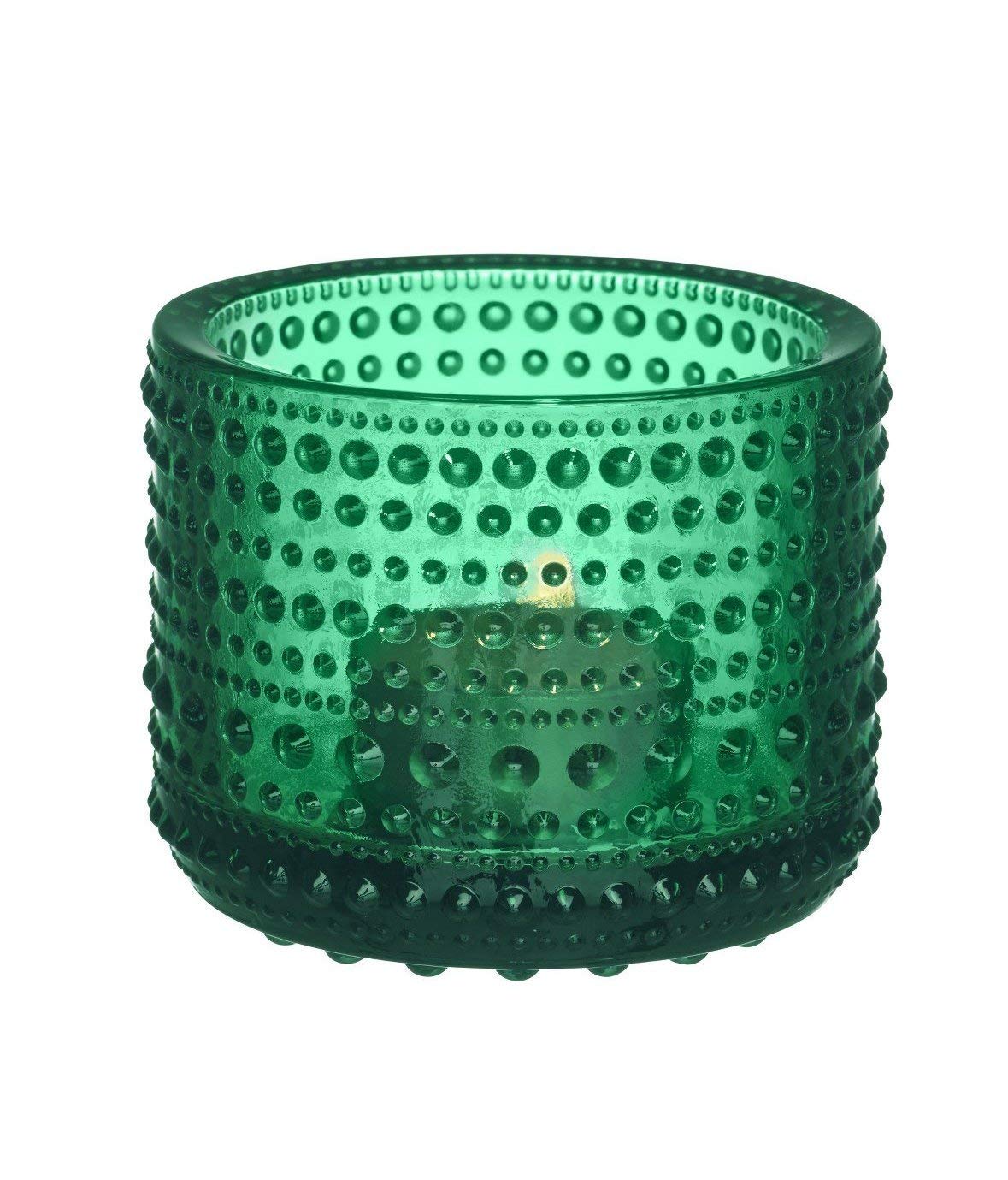 Iittala Kastehelmi Tea Light Holder, emerald green, Standard