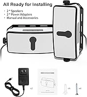 Vista 7 de Altavoz Bluetooth para exteriores, IPX5 impermeable, sincronización inalámbrica con 100 altavoces, montaje en pared, compatible con teléfono