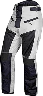 WICKED STOCK Men's Grey Mesh Motorcycle Pants - High Rise, Zipper Closure, Summer, Motocross, Dirt Bike, Motorcycle