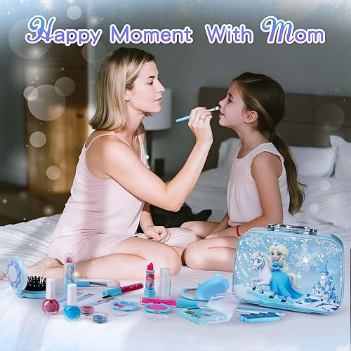 Miniatura 4 de Juegos de maquillaje para niños para niñas, kits de maquillaje lavables reales, juguetes para niños pequeños, juguete de cumpleaños de princesa para