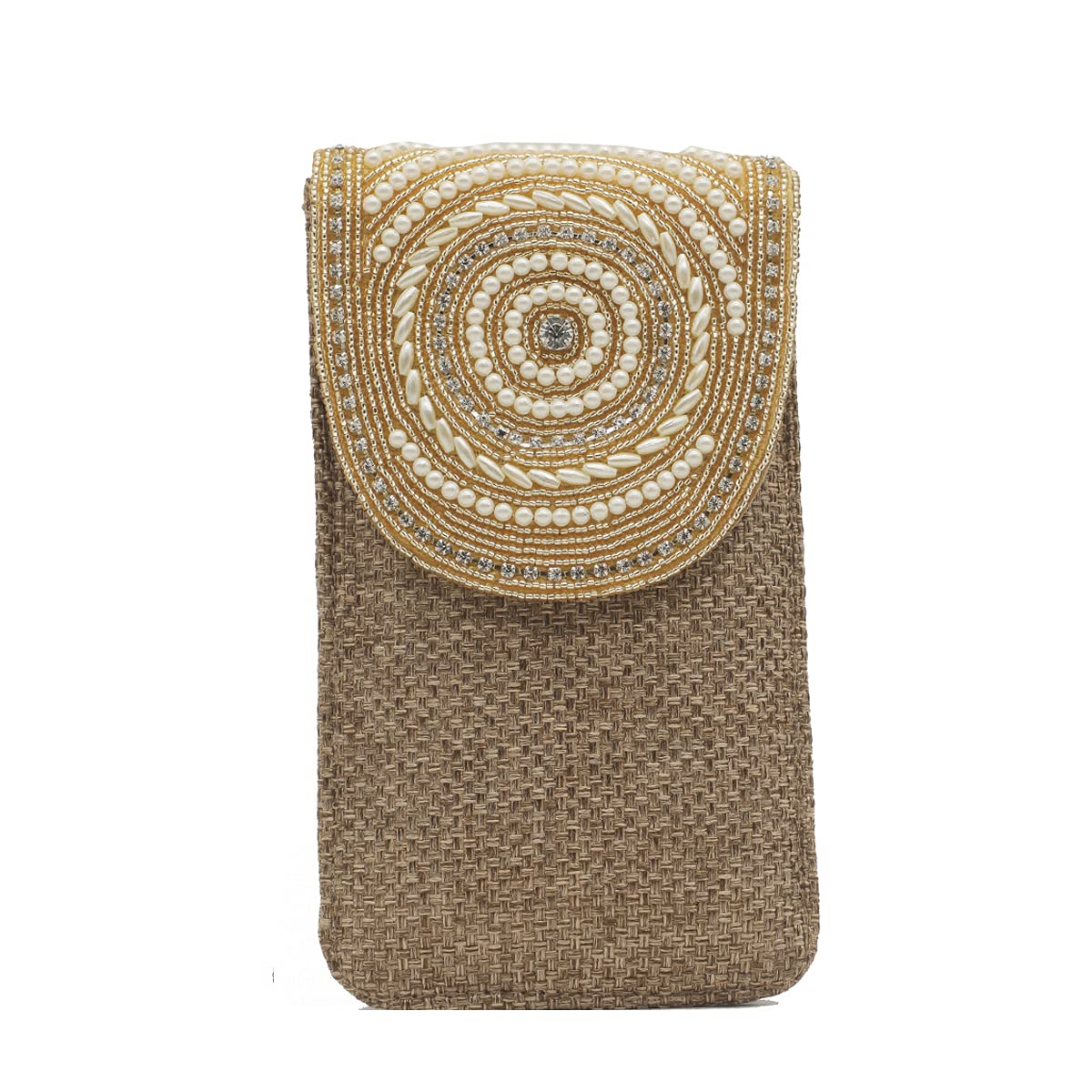 Bag Pepper Jute Fabric Clutch Mobile Pouch Waist Clip Ladies Purse Gift for Women (Dark Brown) (B09BG4WV6H) Amazon Price History, Amazon Price Tracker