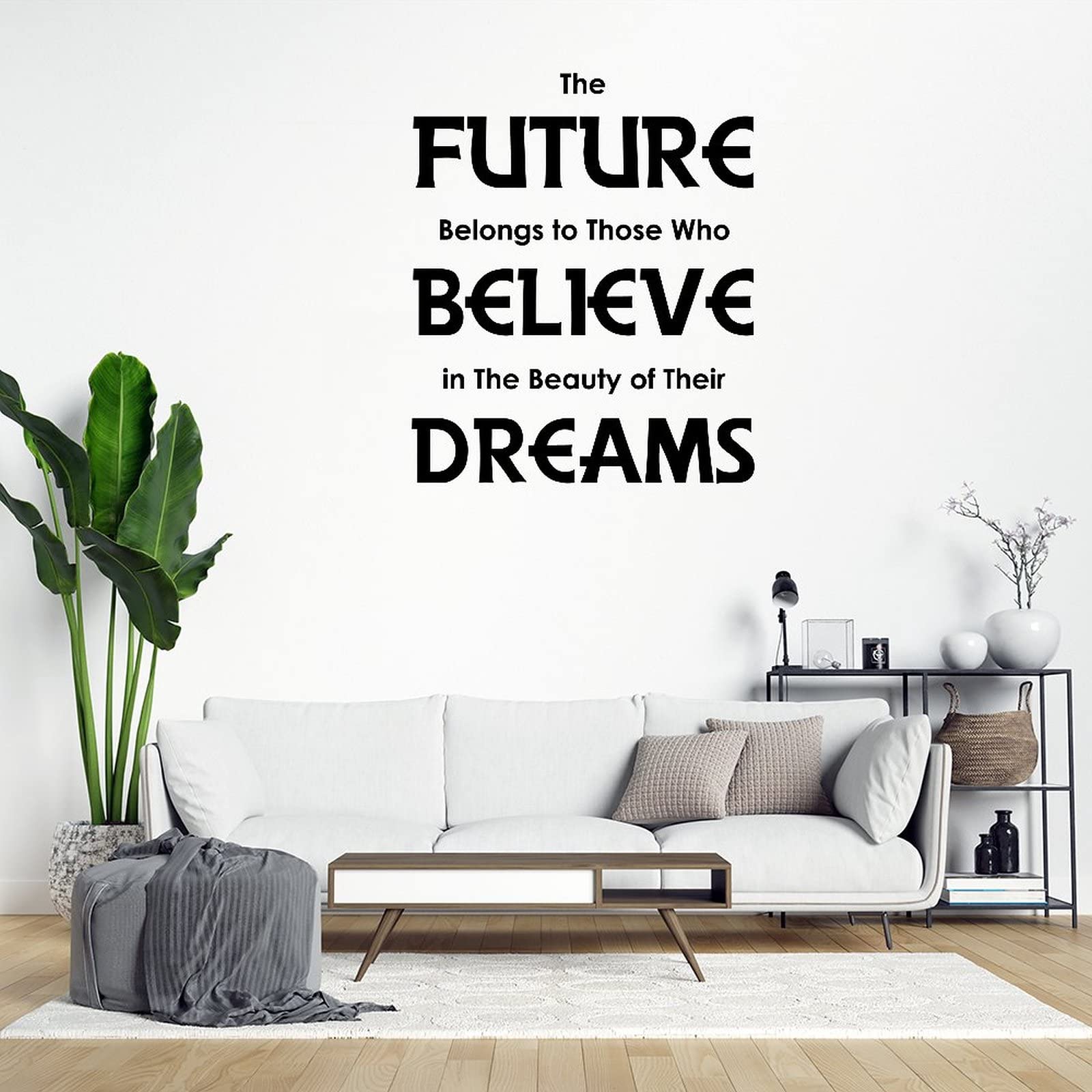 Autocollants muraux citations de motivation décoration murale école 56 cm