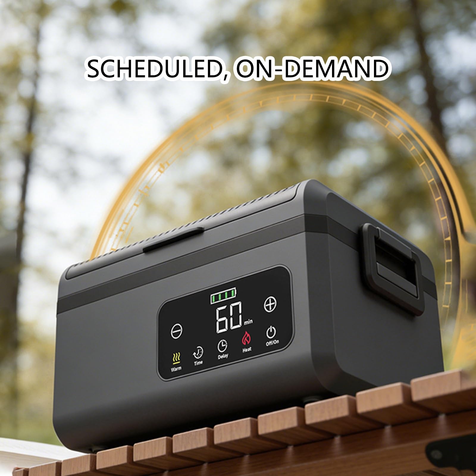 Fiambrera Eléctrica con Pantalla Digital Inteligente | Gran Capacidad y Fácil de Limpiar,Acero Inoxidable 304,ideal for la Oficina,el Coche y el Aire Libre(White,1500L)