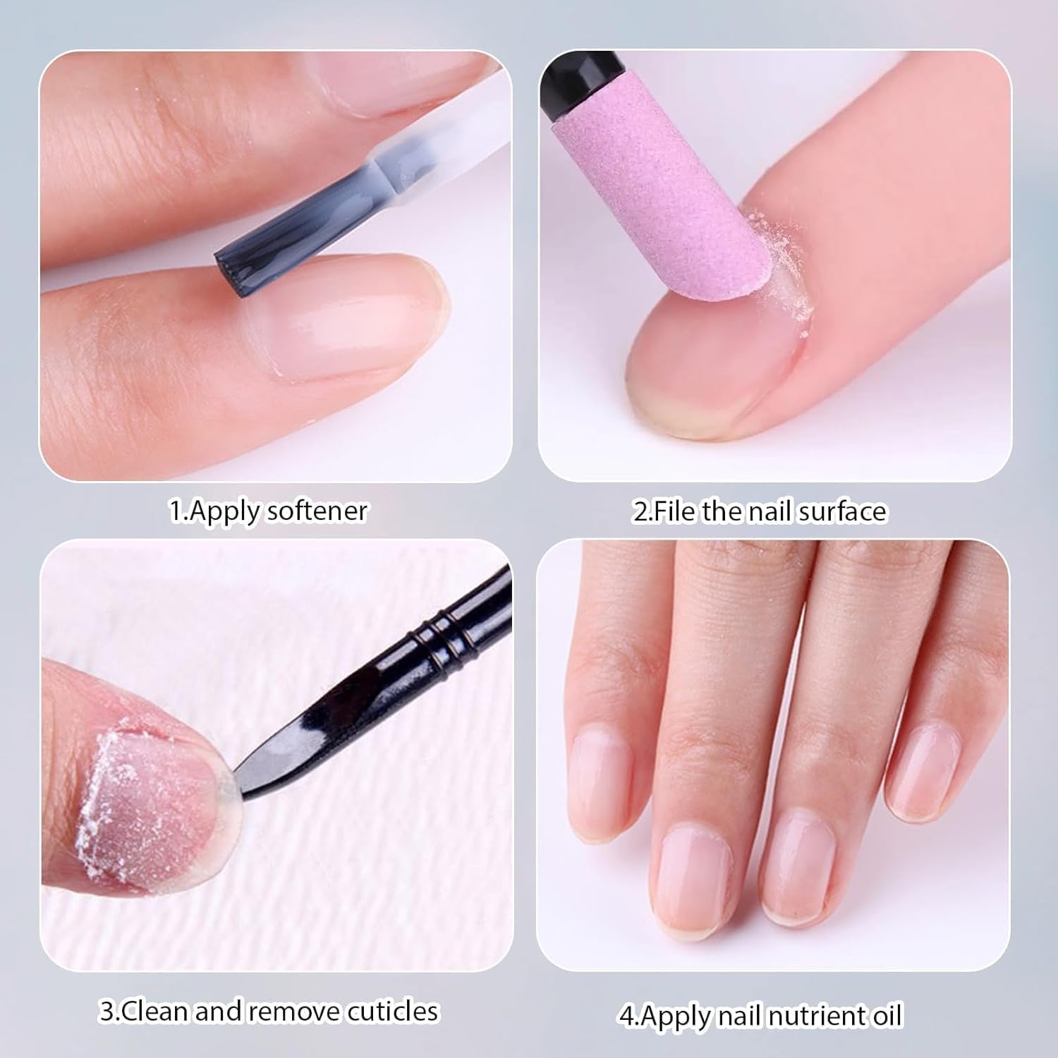 3PCS Portable Quartz Polishing Pen Nail File Cuticle Pusher Dead Skin Remover Trimmer Buffer Manicure Tools — view 6