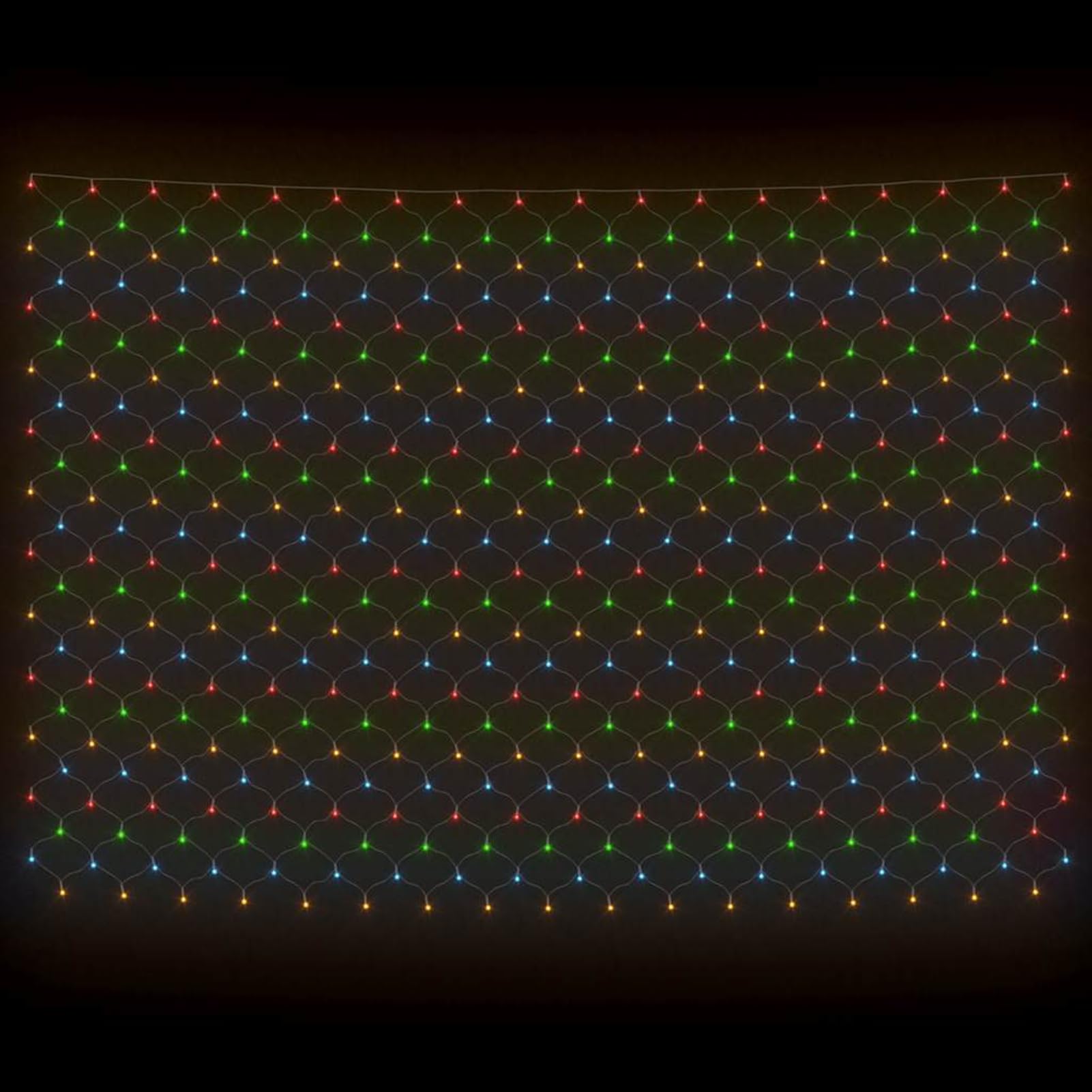 Gecheer Weihnachts-Lichternetz 4x4 m 544 LED Bunt Indoor Outdoor, Weihnachtsdekoration für Weihnachtsmarkt Festliche Eventdekoration Garten Rasen Terrasse Vorgarten Fassade328785