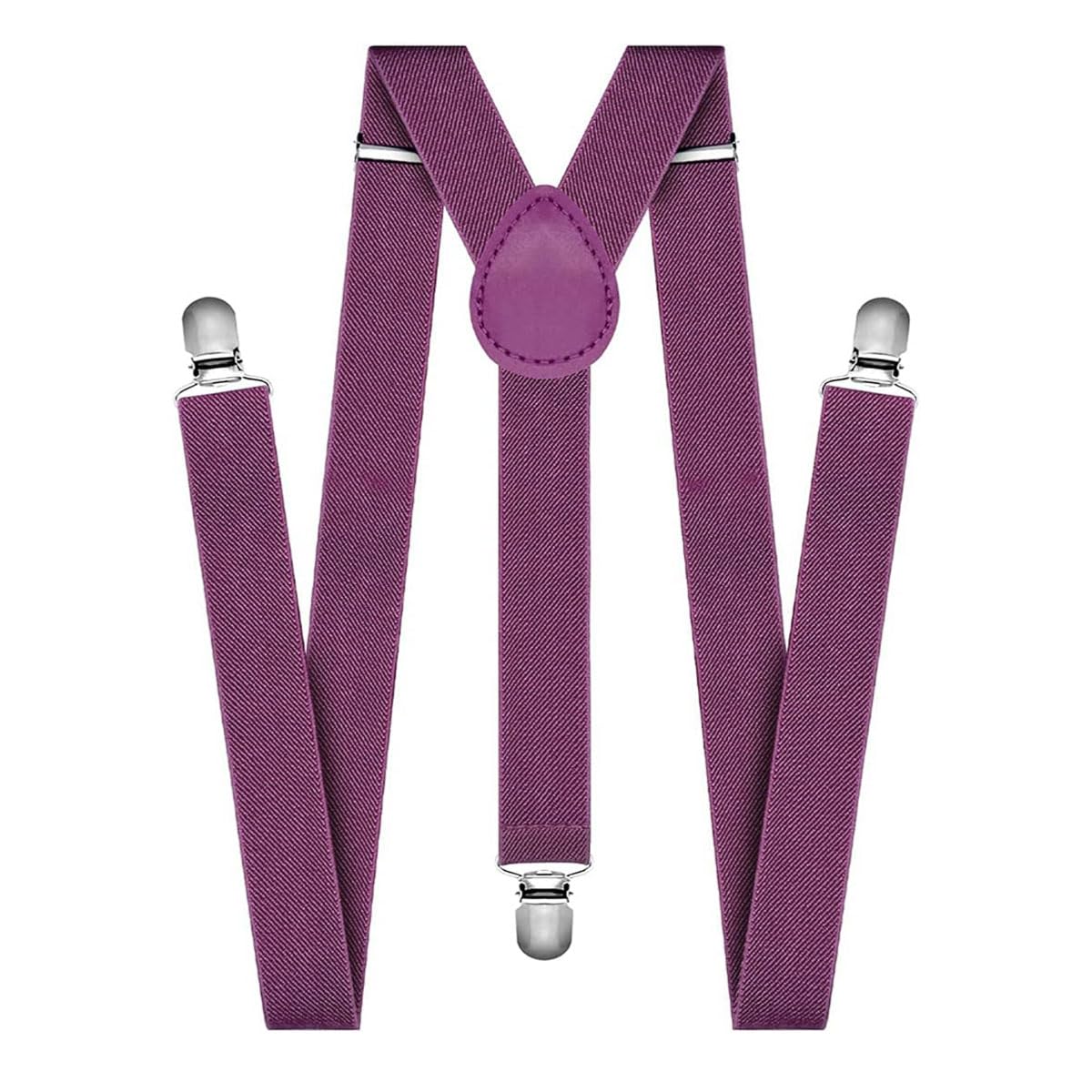 Suspenders for Men 1 Inch Wide Y-Back Mens Suspenders with 3 Strong Metal Clips, Adjustable Elastic Braces