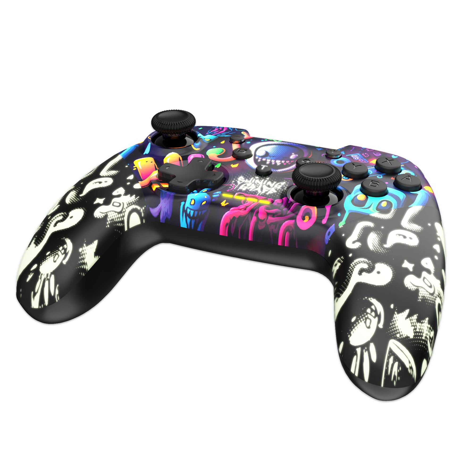 Freaks And Geeks - SWITCH & PC Wireless Bluetooth Controller - Shining Graff - Phosphorescent