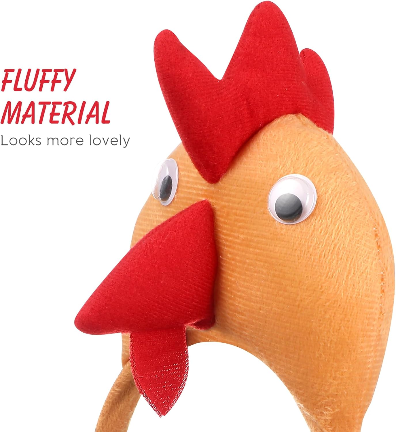 Garneck 12 Pcs Chicken Headband -Rooster Headband for Audults Kids Animal Chick Head Decoration Festival Hairband for Birthday Halloween Carnival Easter Party Supply (Random Color)