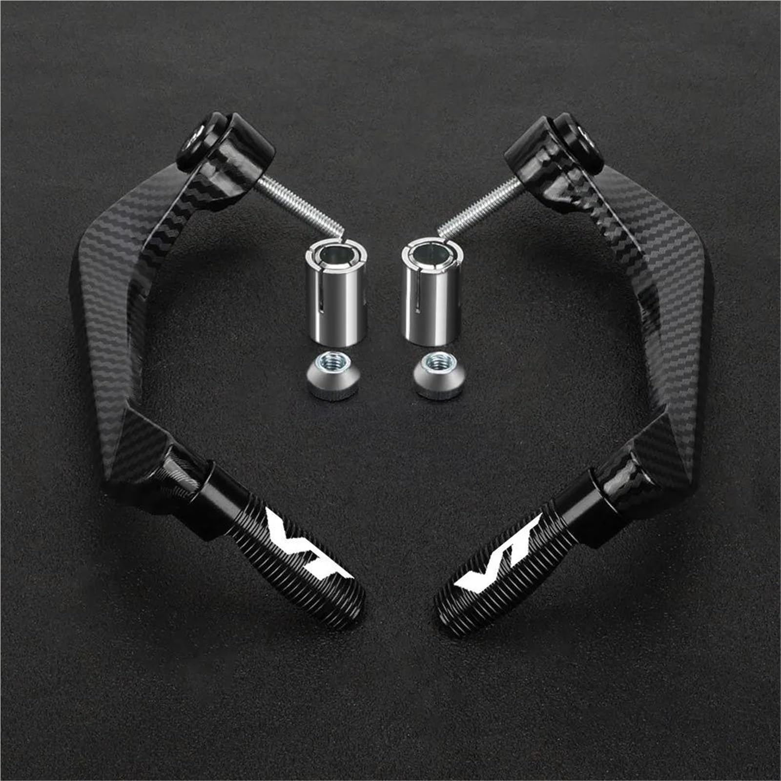 Xeflp Black- Silver Motorcycle Handguards For H-Onda Vt750 Vt600 Vt250 Vt1100 Vt1100t Motorcycle Handlebar Brake Clutch Lever Hand Guard Protector Handguard(Black- Silver)