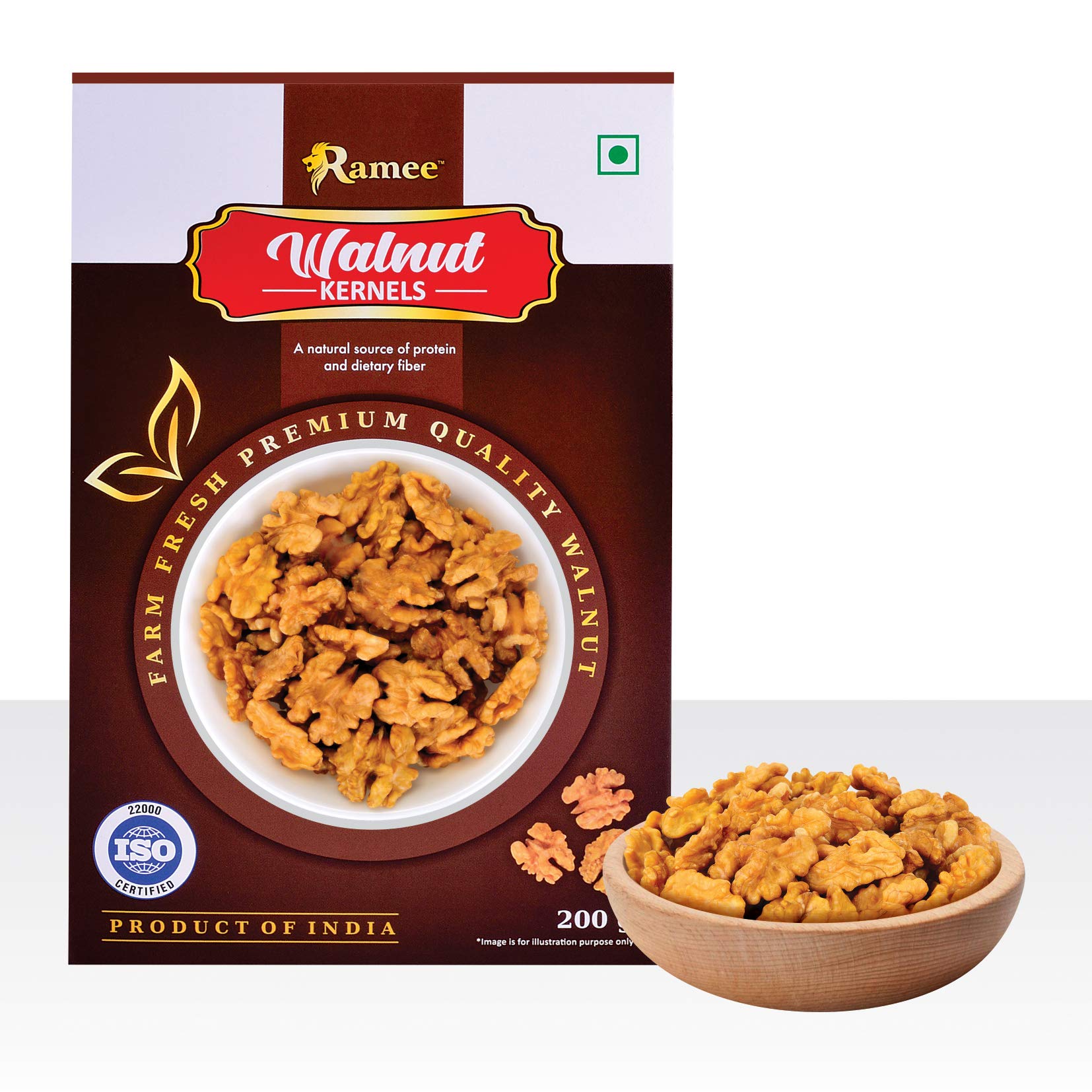Ramee Premium Walnuts, 200 Grams Box