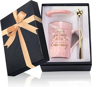 Best Friend Gifts For Cups With A "How Good You Are, So Here's Your Memory". Marbled Ceramic Mug with Lid and Spoon, Christmas Gifts, Gifts for Women