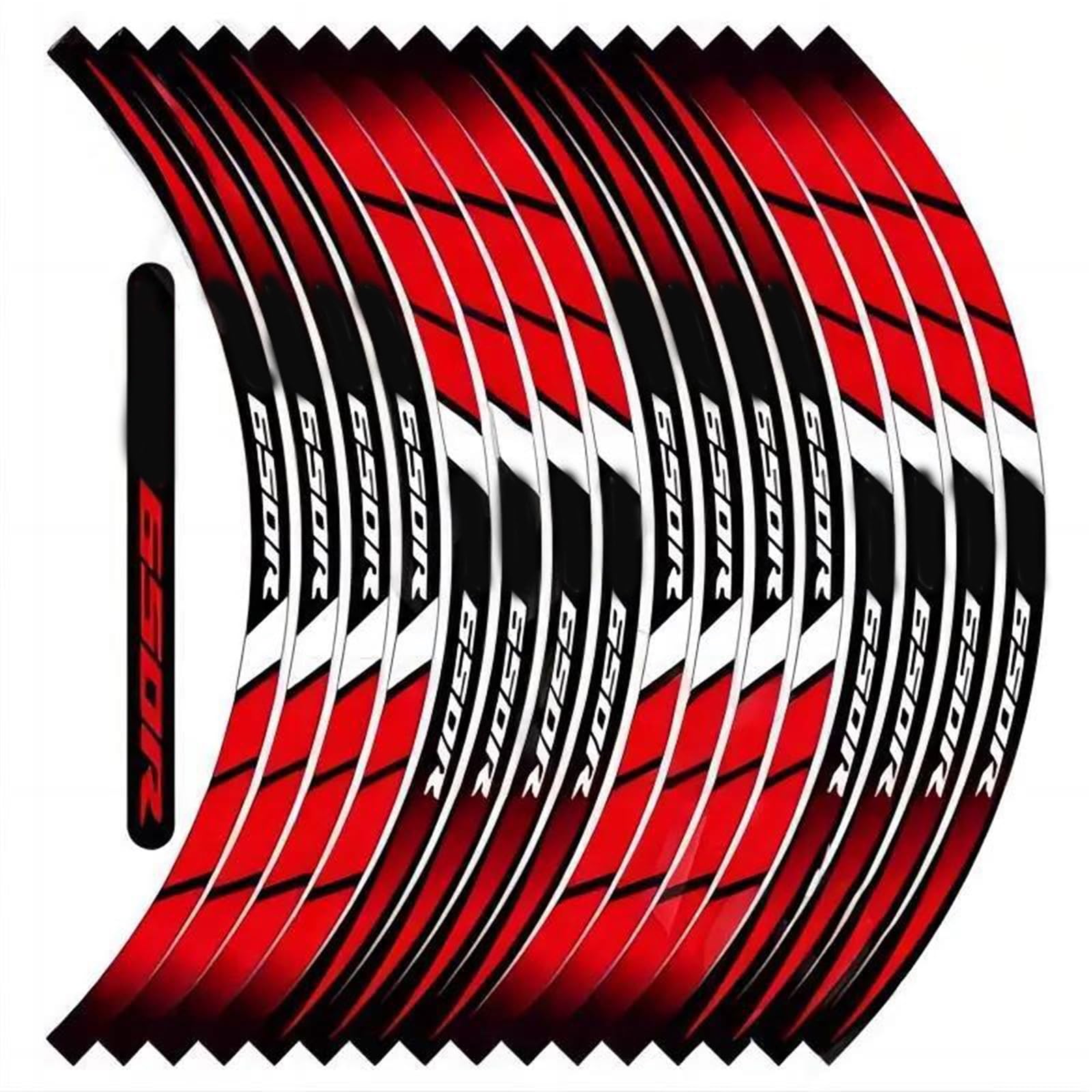 Sticker Part for H-onda CB650R CBR 650R Accessories Reflective Motorcycle Wheel Tire Modification Sticker Hub Decals Rim Stripe Tape(Black- Silver)