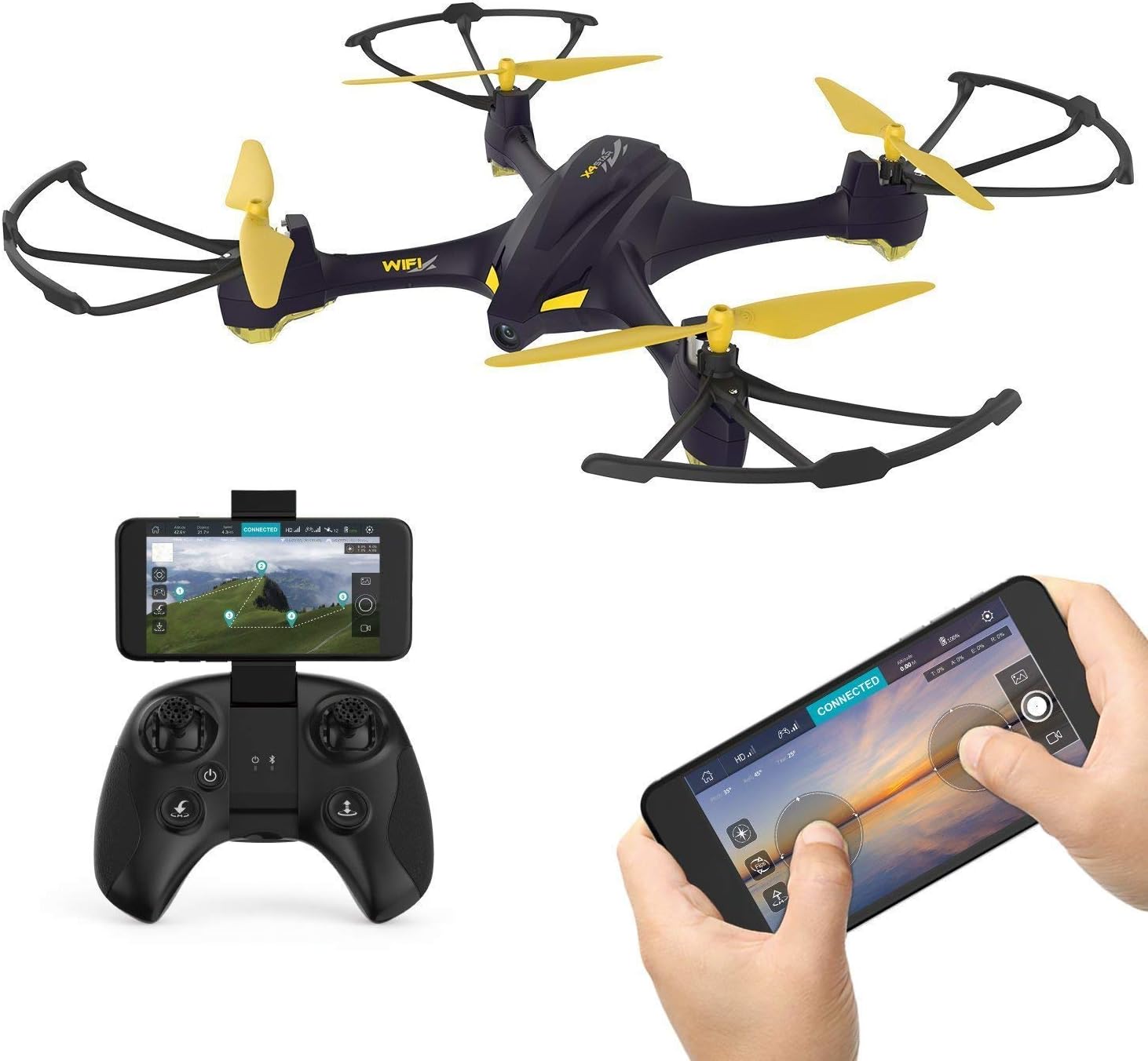 HUBSAN H507A+ X4 Star APP Driven Drone GPS 6 Axis Gyro 720P HD Camera RTF Quadcopter (Upgraded Version H507A+)