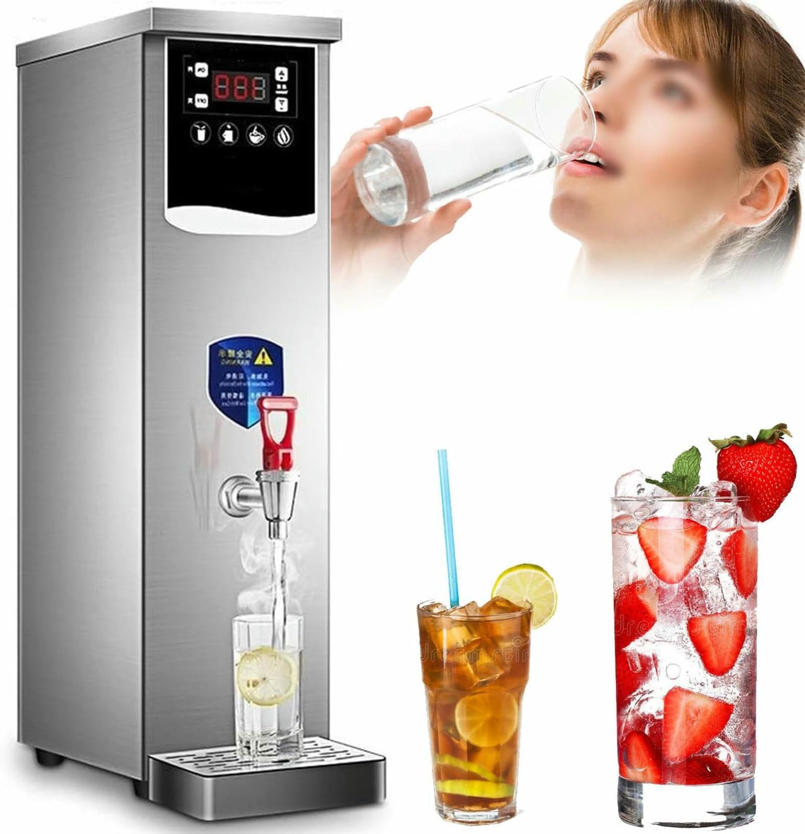 Remplissage automatique sur cette bouilloire inox de cantine
