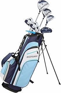 Precise M3 Ladies Complete Right Handed Golf Club Set | Complete Regular & Petite Womens Golf Clubs Set | with 3 HC's, Lightweight Shafts & Spacious Stand Bag w/Storage Pockets & Dual Carrying Straps