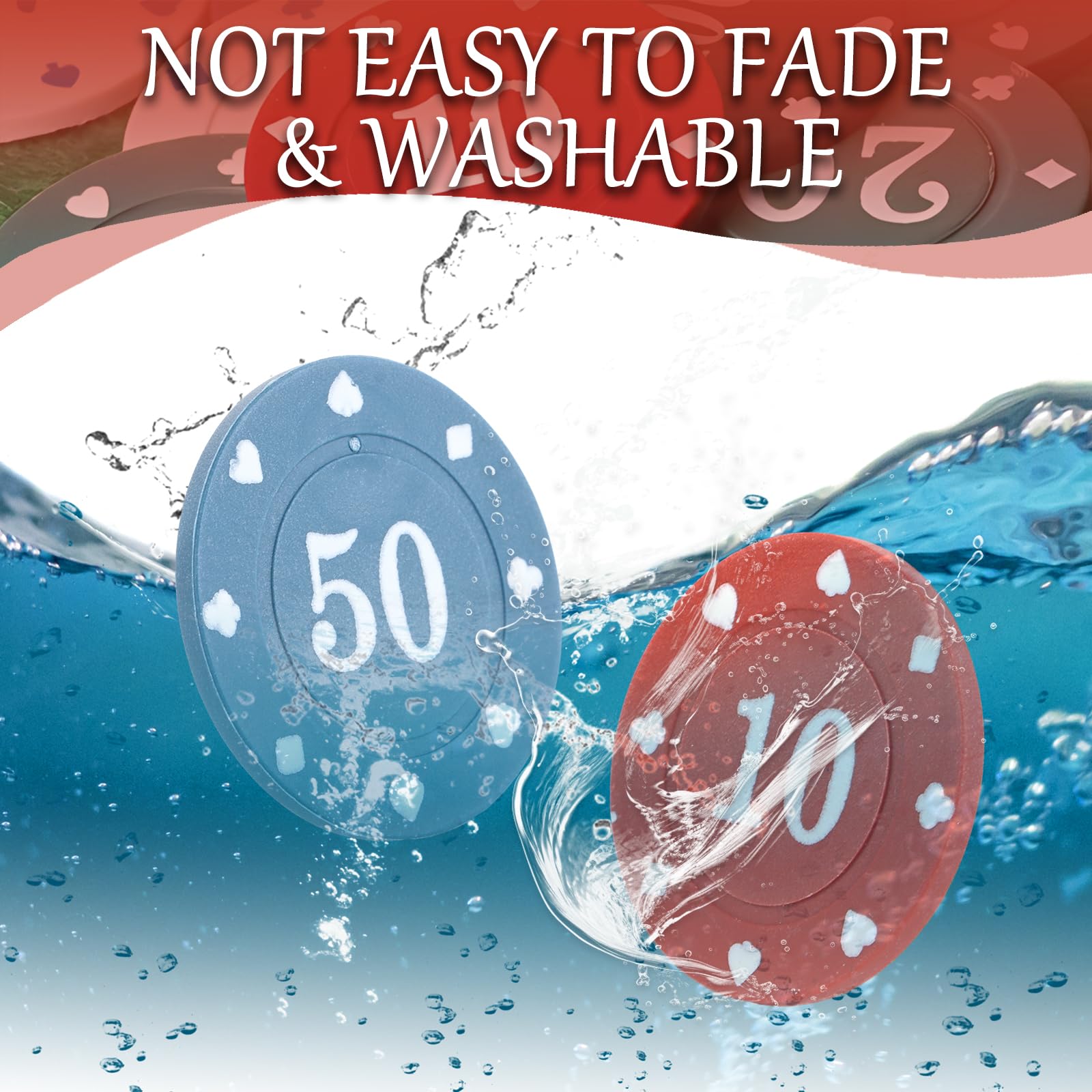 STARVAST 300 chip in plastica numerati 5/10/20/50/100 per viaggi e feste in famiglia