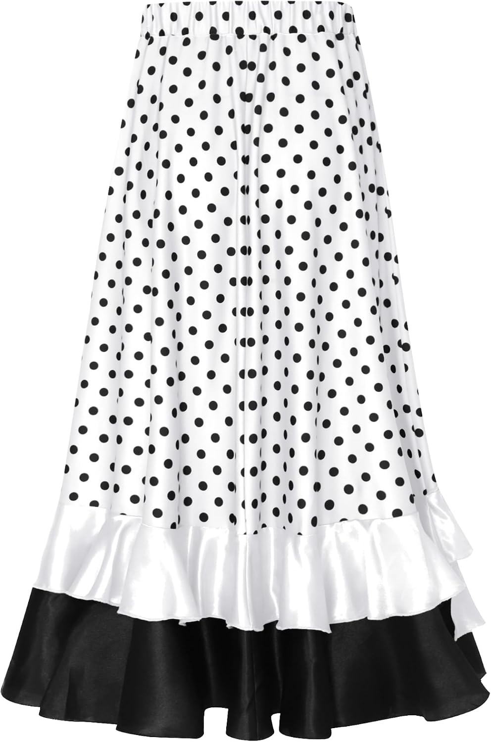 Jugaoge Girls Spanish Flamenco Polka Dots Full Circle Skirt