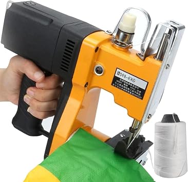 Portable Bag Closer,Bag Closing Machine 2s Bag, Electric Bag Sewing Machine,Automatic Woven Bag Sewer Packing Machine Yellow