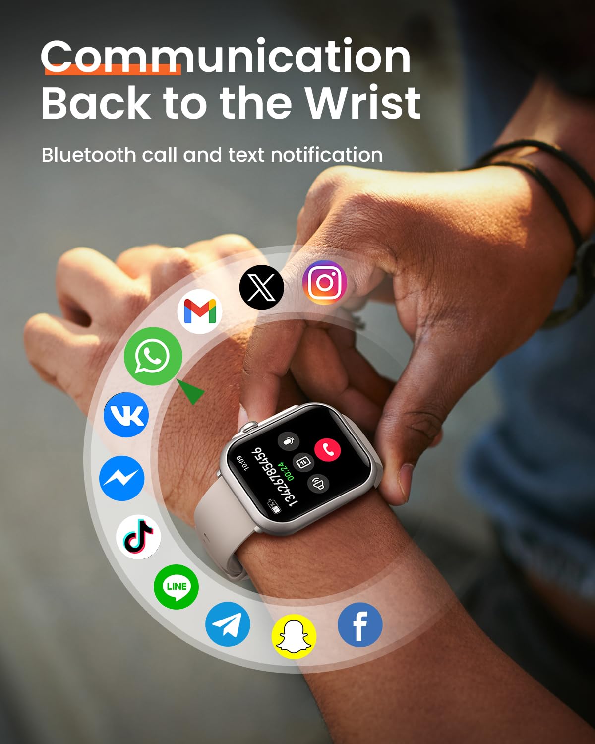 Smartwatch Uomo con Batteria da 1000mAh, 1,85'' AMOLED Smartwatch con 120+ Modalità Sportive/5ATM Impermeabile/Cardiofrequenzimetro/SpO2/Pulsometro/Sonno, Orologio Uomo per Android iOS, Grigio