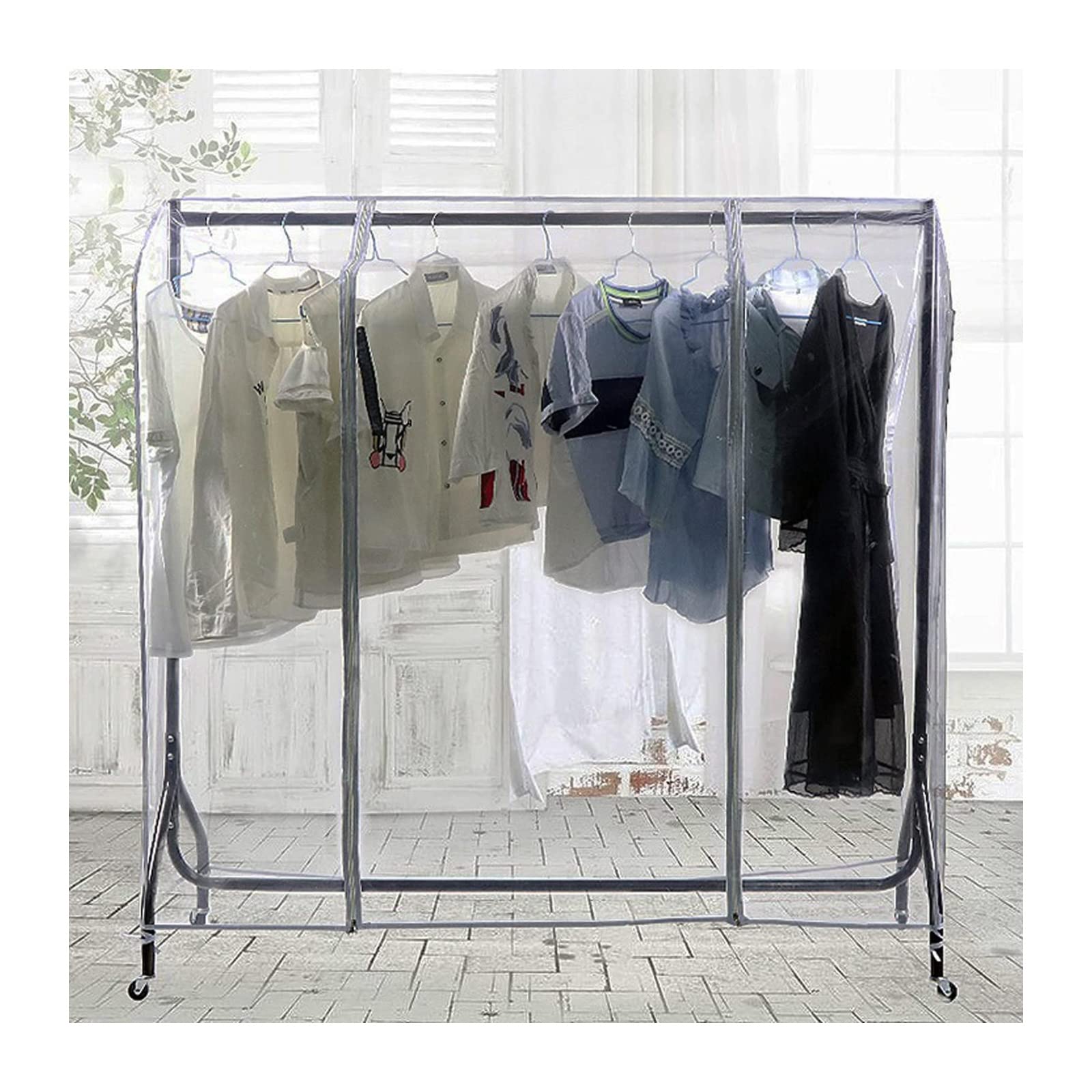 Amazon｜ハンガーラック カバー カバーのみ 幅180 高さ150cm ビニール