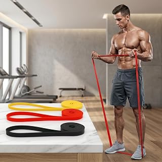 Juego de 3 bandas de resistencia para entrenamiento, TPE para entrenamiento de fuerza, ejercicio y fitness