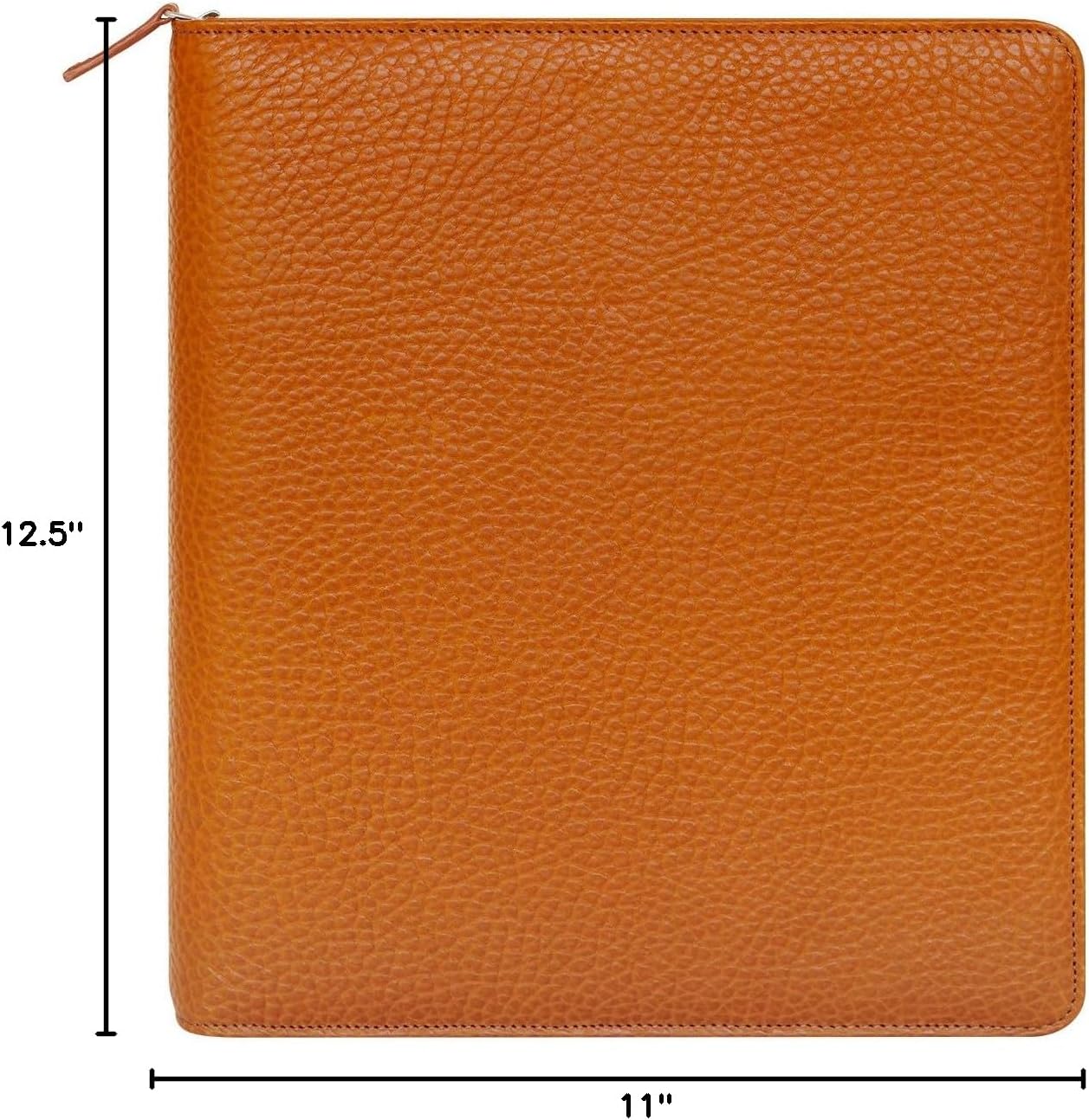 FranklinCovey - Alex Ring-Bound Binder for FranklinCovey Planners | Leather with Zipper Closure (Monarch, Saddle)