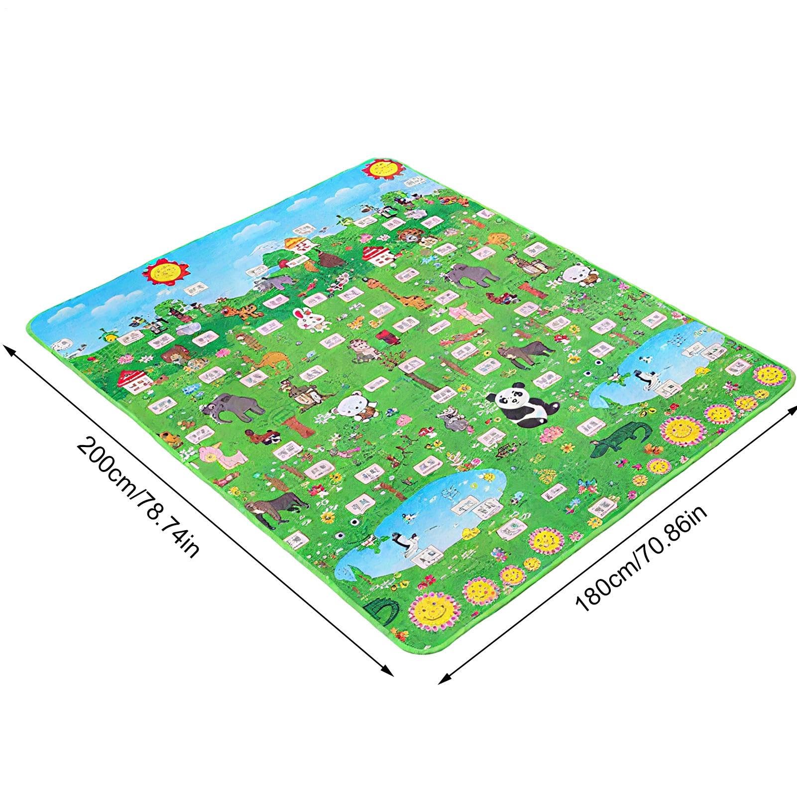 Alfombra de Juego Infantil Alfombra Plegable para el Gateo 200 x 180 cm en