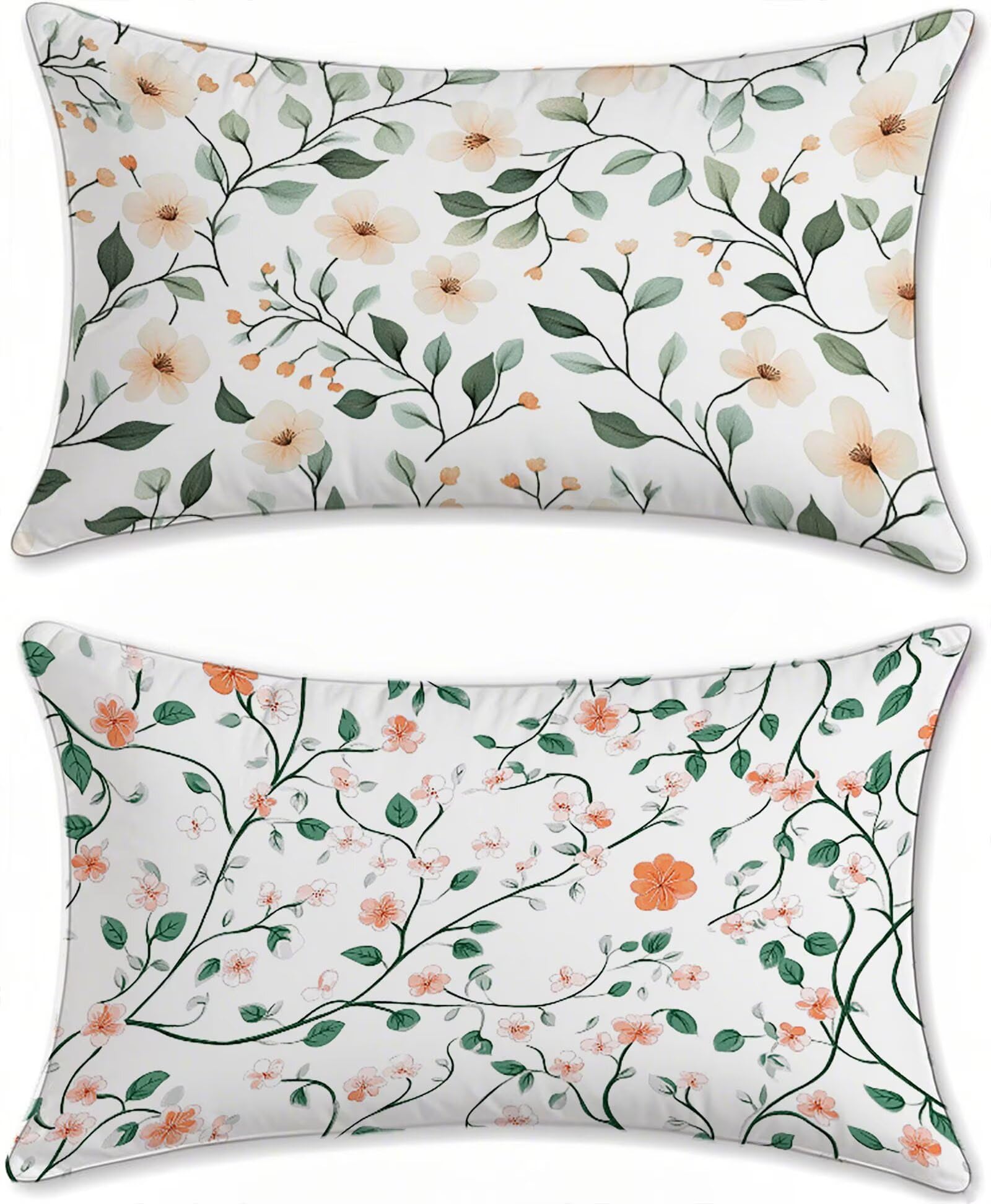 Coussins extérieures imperméables vert 60x120 lot de 2 grand format