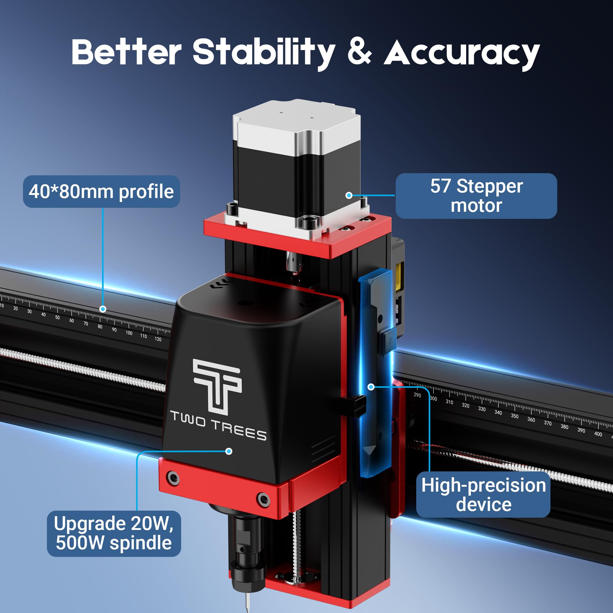 Twotrees TTC450 Pro CNC Router - Budget Woodworking Machine -4