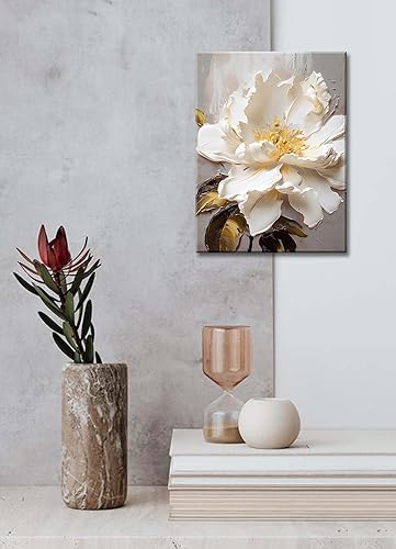 Miniatura 3 de BLINFEIRU Arte de pared de flores para decoración de baño, cuadros modernos para decoración de pared de dormitorio, elegante pintura en lienzo