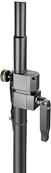 Gravity Speaker Pole SP 2472 B Adjustable Speaker Pole with Crank 35 mm to M20 for PA Speakers Height Adjustable, black