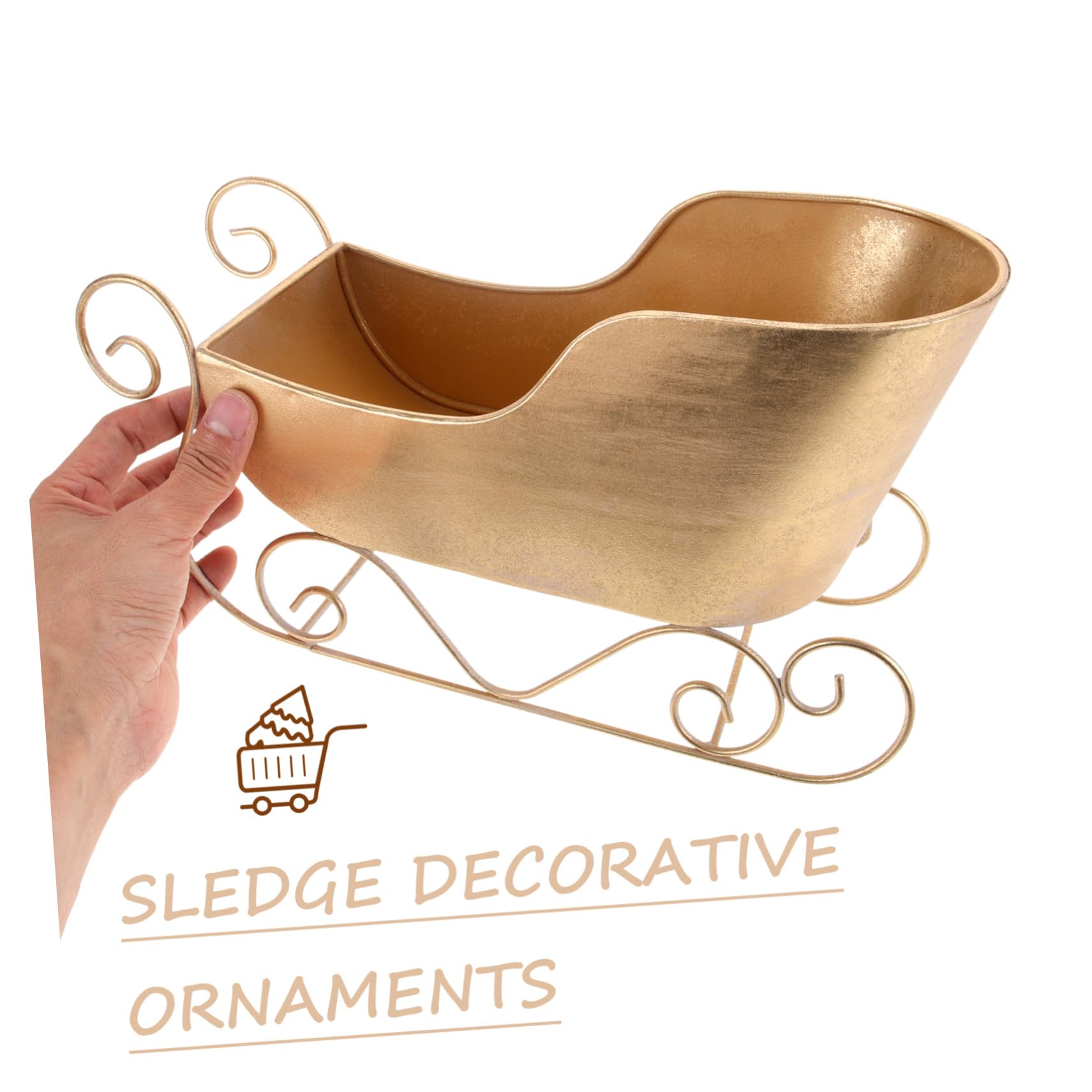 Zerodeko Weihnachtlicher Eisenschlitten Dekofigur für Tisch Weihnachtsdeko Miniatur Schlitten Modell Stabile Langlebige Desktop Deko für Party und Festtagsgestaltung