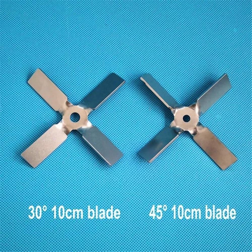 Mieszadło podwieszane, ostrze krzyżowe 4-10cm | Laboratoryjne ostrze mieszające ze stali nierdzewnej 304 do mieszania z wysokim momentem obrotowym(10cm 45degree angle)