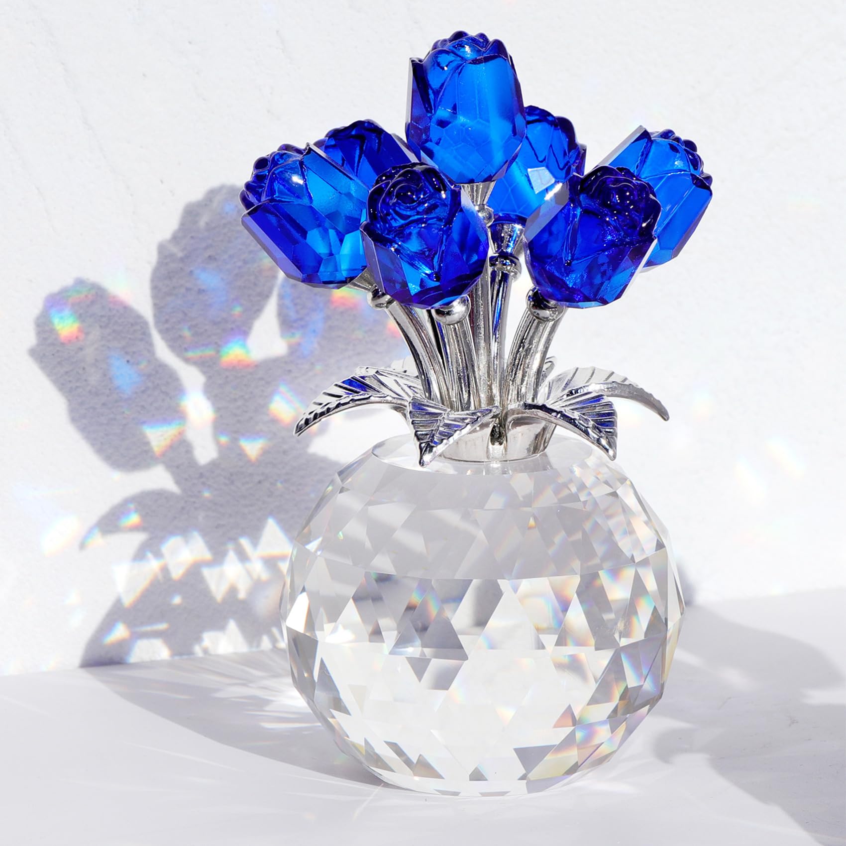 置物 Crystal Rose Amazon.com: Ornalrist Crystal Rose Figurines Gifts for Wife Her