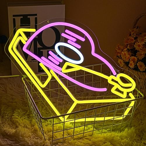 Miniatura 5 de Letrero de neón con forma de corazón retro para decoración de pared, disco de música, luz de neón, regulable, retro, para estudio de música,