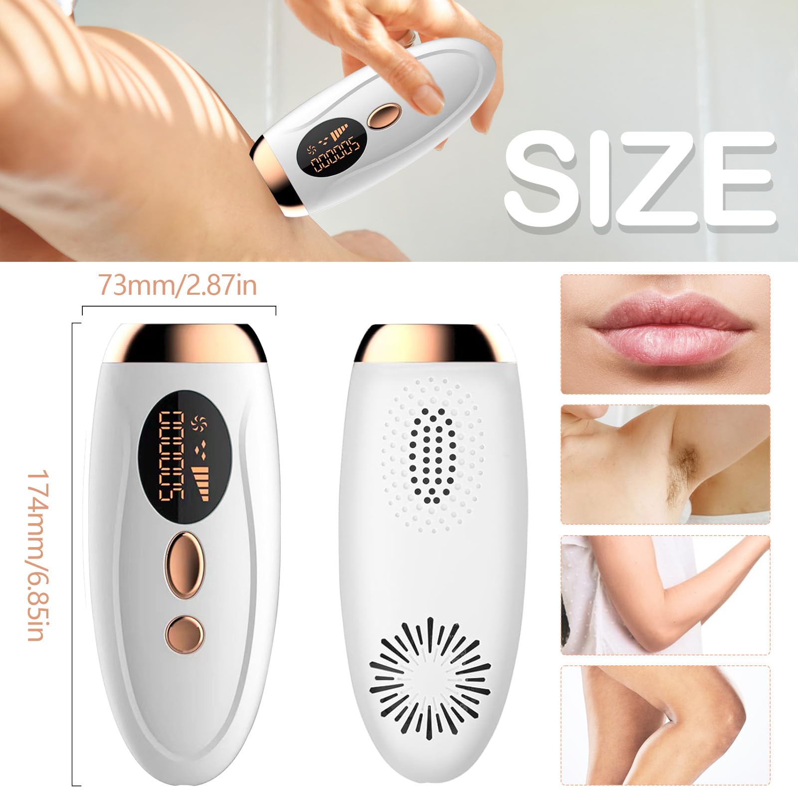 Depiladora Laser, IPL Depiladora Luz Pulsada Depilacion Maquina Mujer Hair Removal con Función de Refrigeración de Hielo 5 Niveles de Energía para Ingles Axilas Cara Cuerpo