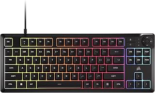 Corsair K55 CORE TKL RGB Gaming Keyboard - Compact Spill-Resistant Membrane