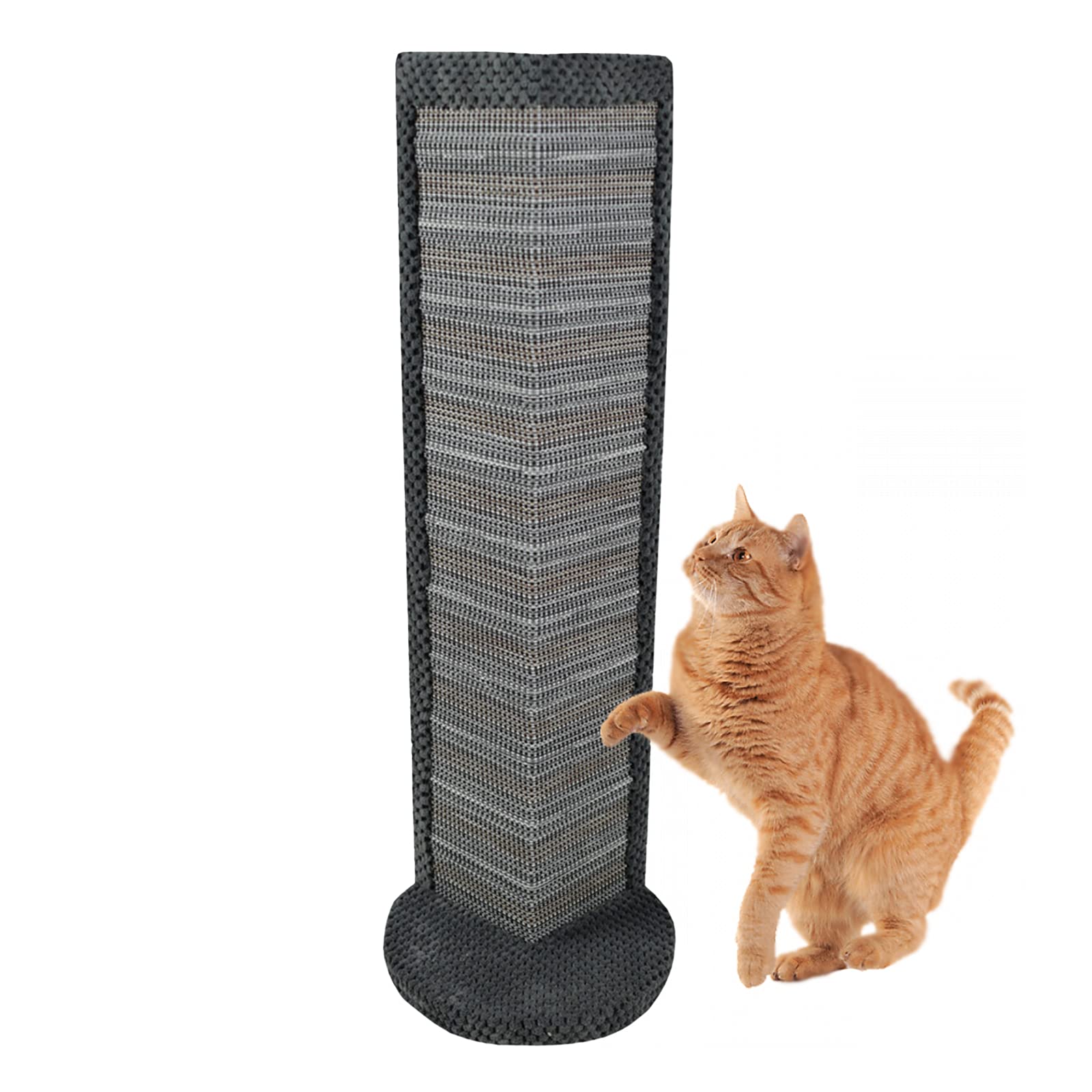 CAT CENTRE Grey Handmade Cat Kitten Corner Scratching Post Protector No Sisal Activity Scratcher Scratch Board Climbing Toy Furniture & Wall Guard Free Standing or Attached to Wall Fixings Included