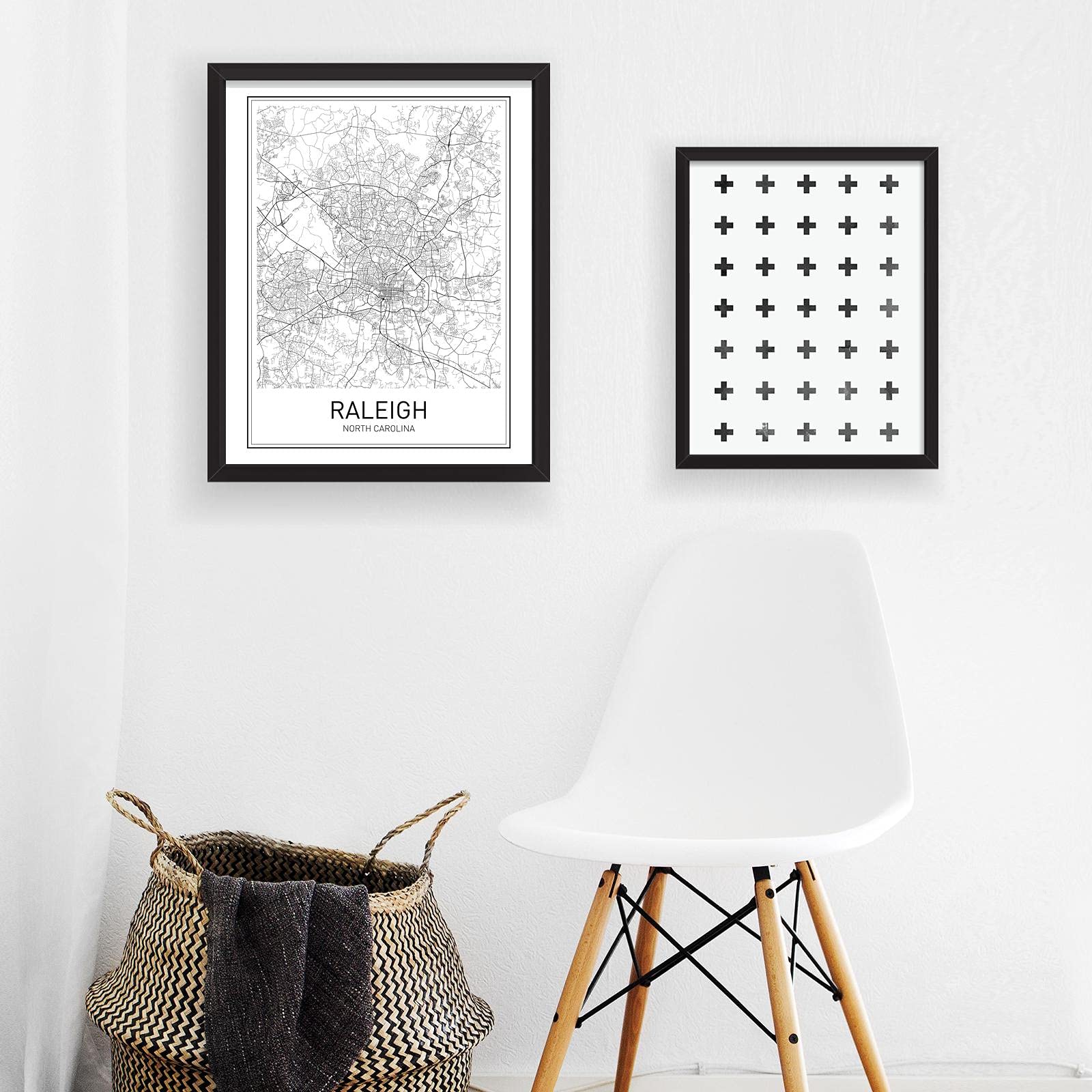 Raleigh Poster Map Of Raleigh Map City Map Posters Modern | Desertcart ...