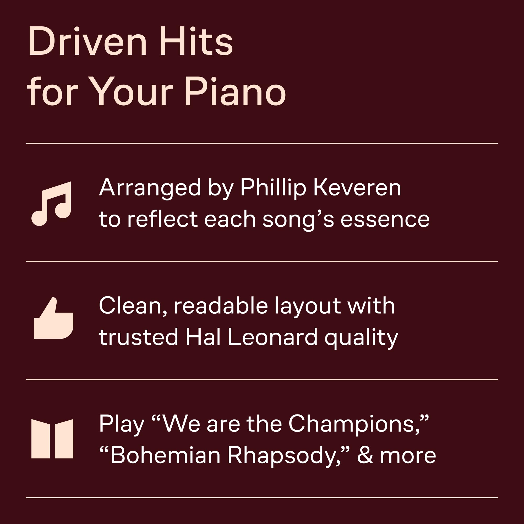 Queen Piano Solo: I grandi successi - Phillip Keveren Arrangiamenti classici | Livello intermedio