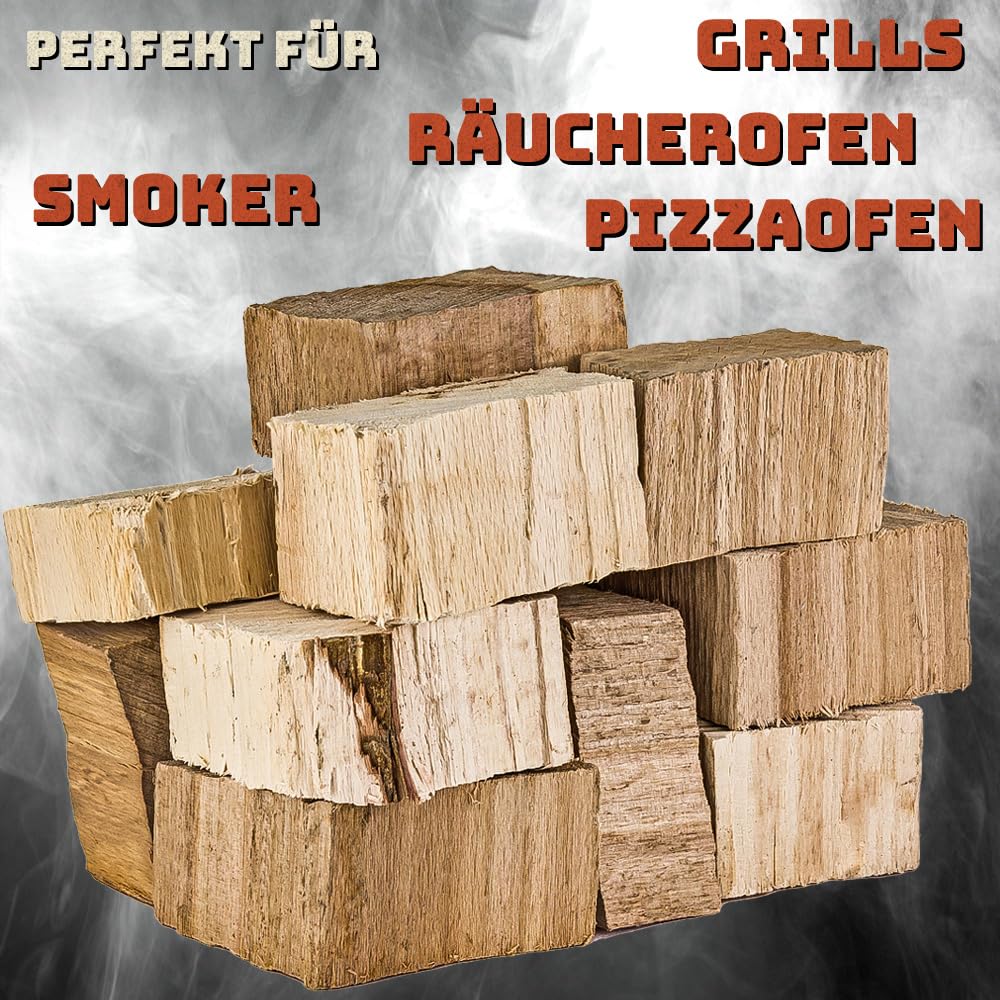 Kingpower Morceaux à Fumer hêtre 2-4 kg XXXL Bois Fumage Grill Fumé Blocs de Fumage Smoking Chunks, Quantité:4 kg