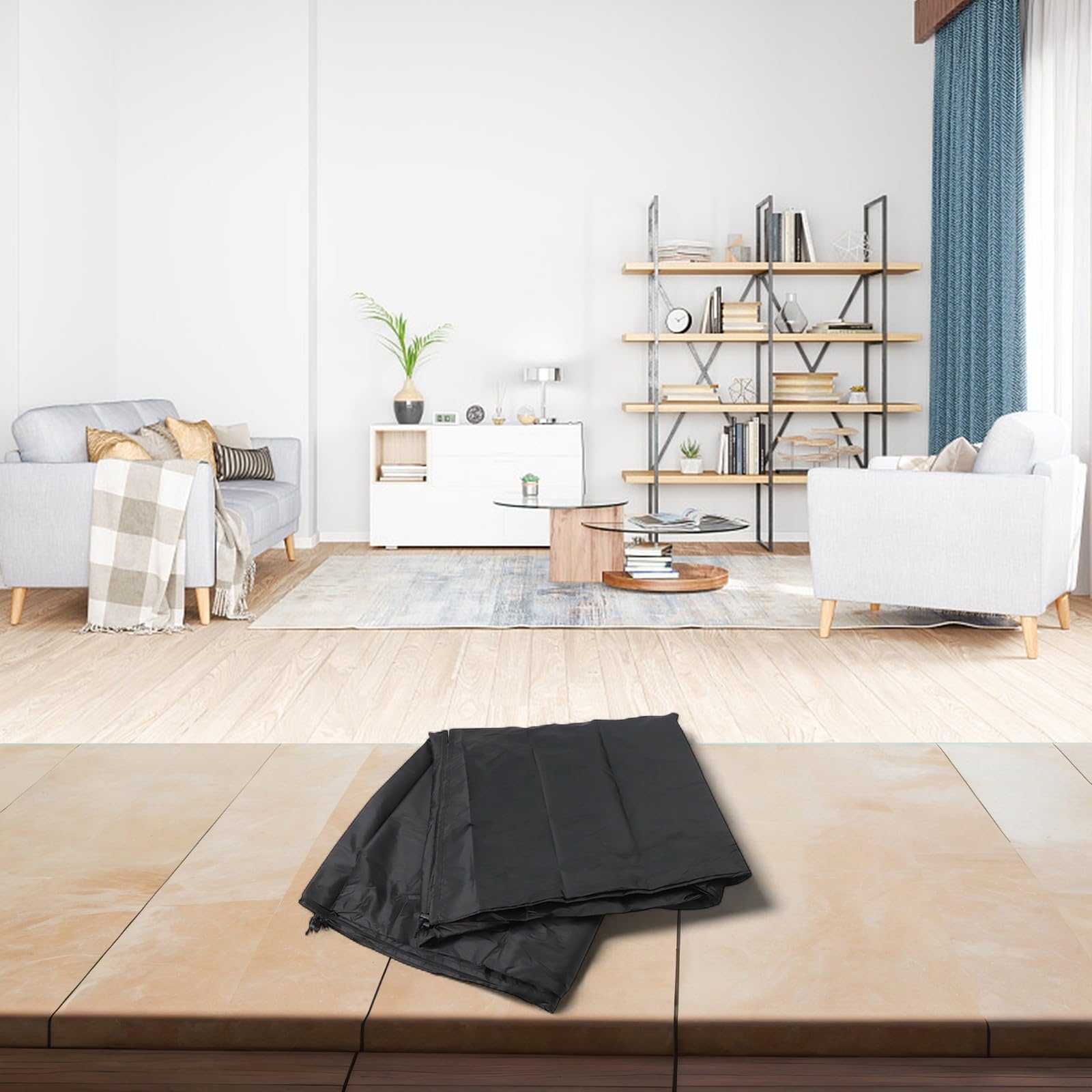 Housse de protection pour étagère de rangement avec panneau en maille PVC transparente, housse de protection résistante à l'eau pour supports métalliques, 122 x 45 x 183 cm (L x l x H) avec fermetures