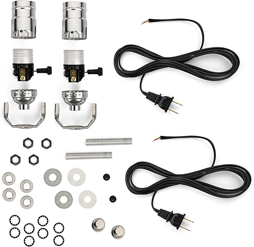 Miniatura 13 de Kit de lámpara – Kit de cableado eléctrico para hacer o reacondicionar lámparas – Kits de recableado de lámpara con instrucciones – Kit de lámpara