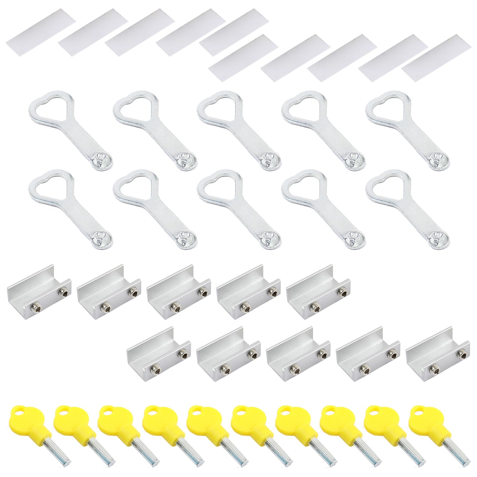 10Pcs Aluminum Alloy Window Stoppers Sliding Window Antitheft with Sliding Door Frame Restrictor Security Door Frame Security with for Home and