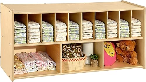 Contender Organizador de almacenamiento de pañales, estante de suministros para cambiador de bebé, soporte de pared colgante, certificado Greenguard