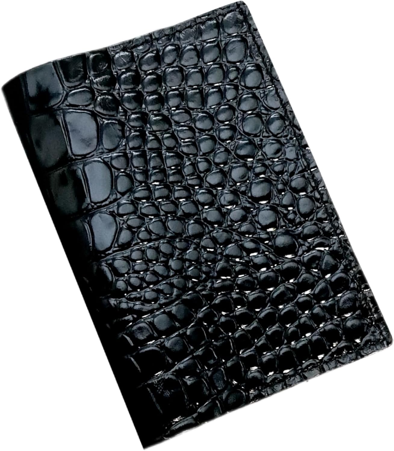Leather Passport Cover, Passport case, Crocodile embossed Travel Passport covers, Pasport Holder, leather gift (Black crocodile)