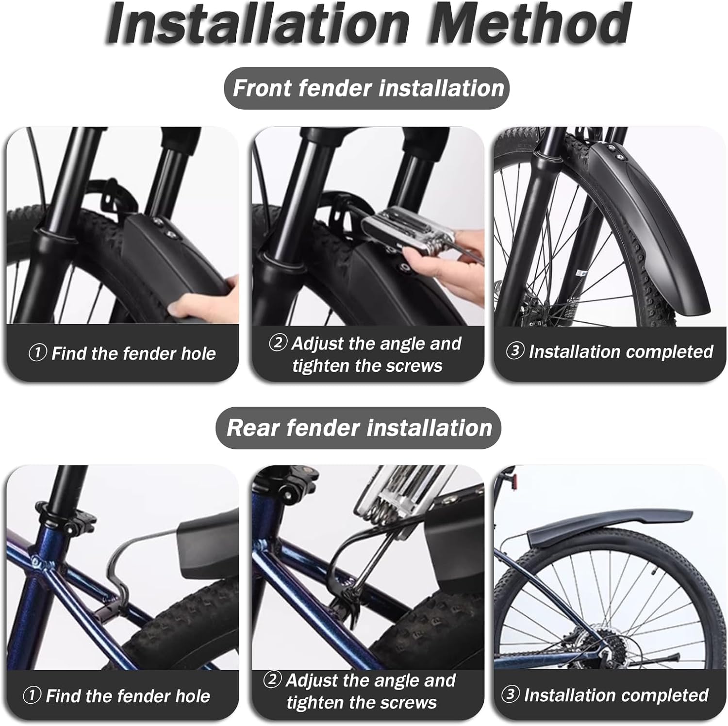 Fahrrad Schutzblech für Haibike XDURO NDURO 2017, Splash Einstellbare Vorne Hinten Fahrrad Schutzblech Spritzwasser-und Staubdicht Kotflügel Fahrrad Zubehör,A Sport & Freizeit