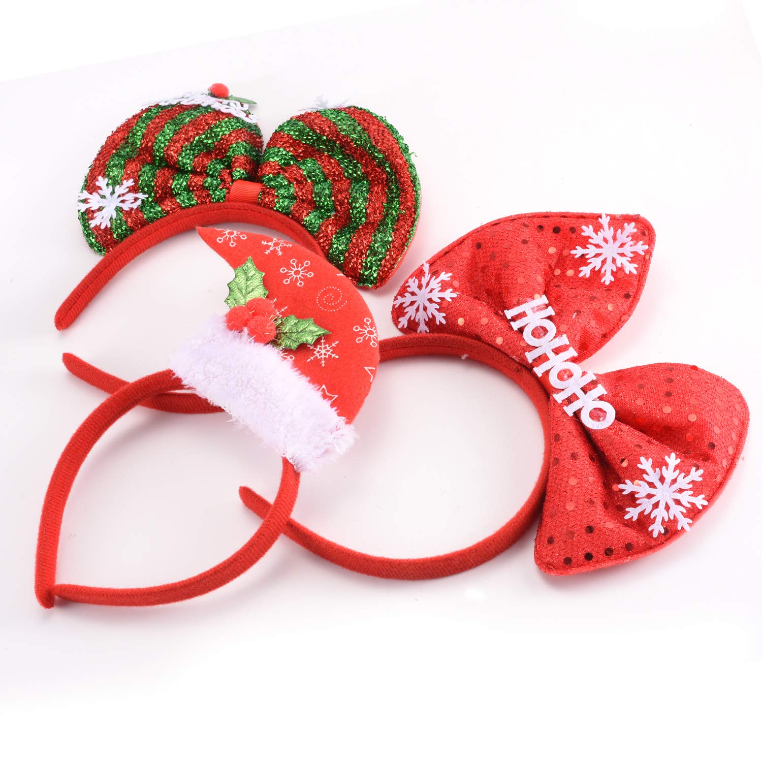12 PCS Holiday Headbands,Cute Christmas head hat toppers ,Great Fun and Festive for Annual Holiday and Seasons Themes, Christmas Party,Christmas Dinner ,photos booth.
