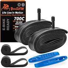 700C Heavy Duty Bike Tubes 700x35C/38C/40C/42C/43C 35/43-622 700C Bicycle Tubes Compatible Road, Gravel, Mountain, Hybrid Bike Tire Tubes AV32mm Schrader Valve 2-PCS